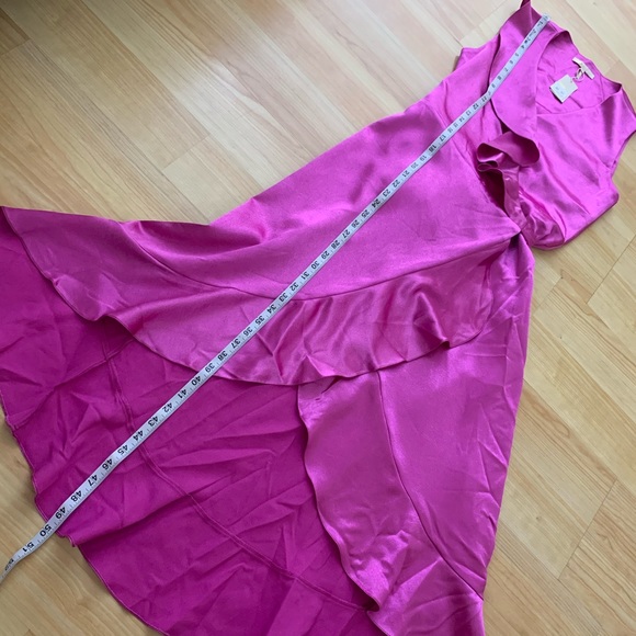 SOLD NWT Maje Wrap Dress Small 1 Ripple Fushia - Picture 4 of 9